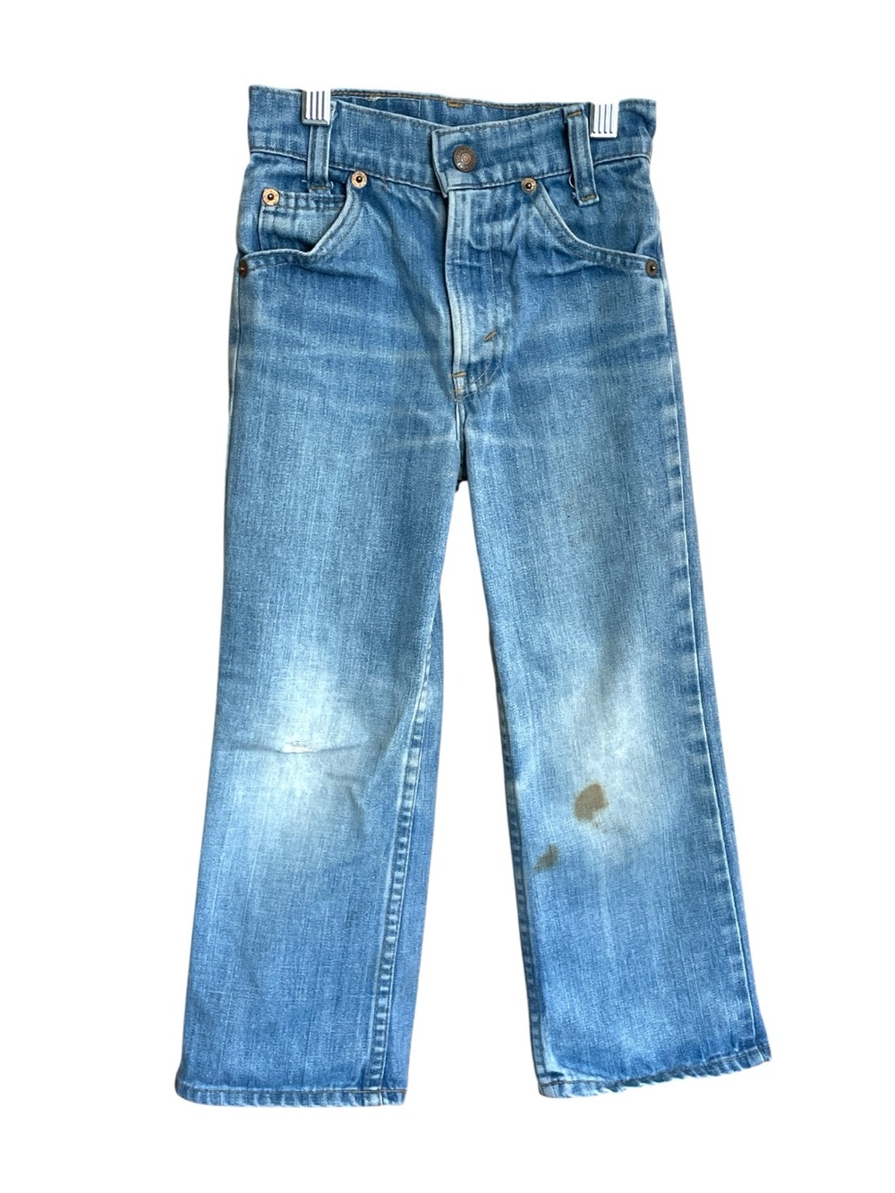 Levi's Orange Tab 717 Bootcut Vintage Jeans Talon 52 Zipper Country Worn